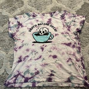 Tie dye cropped tea